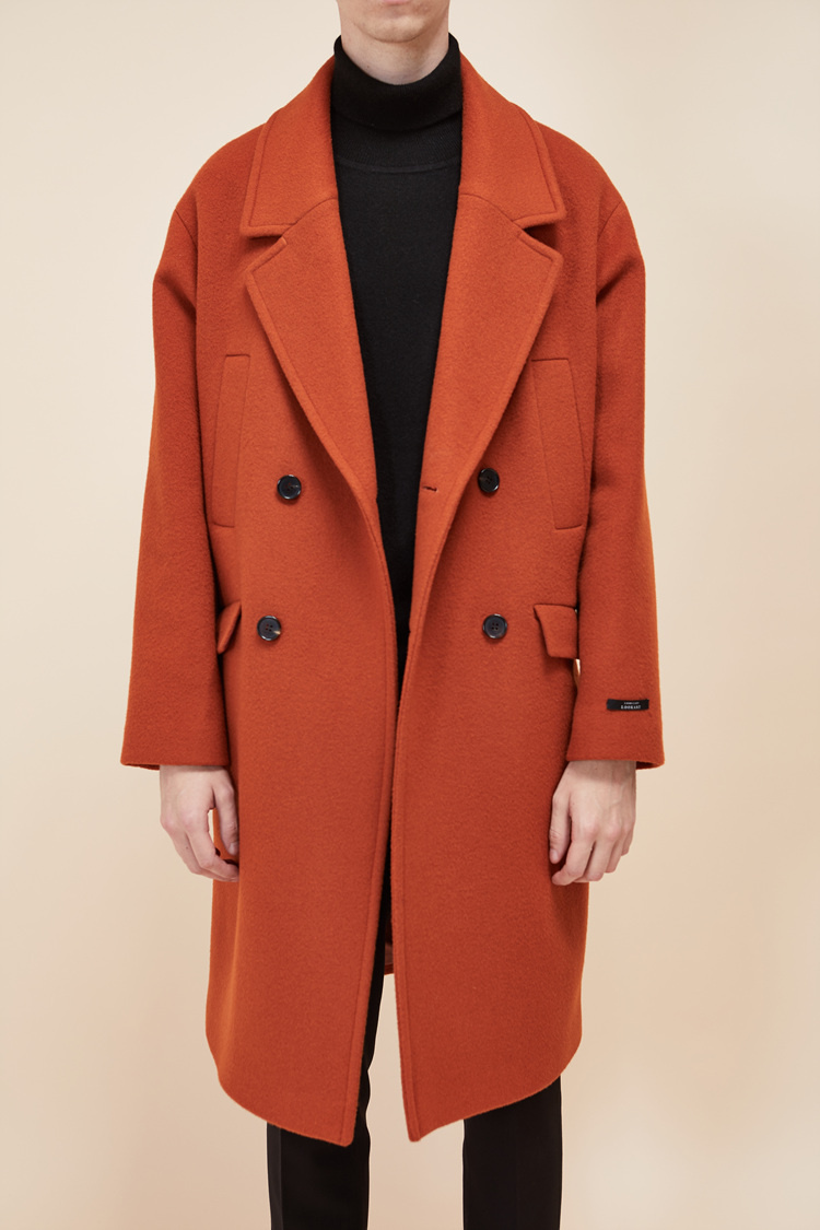 룩캐스트(LOOKAST) BROWN WOOL DOUBLE COAT(MAN)