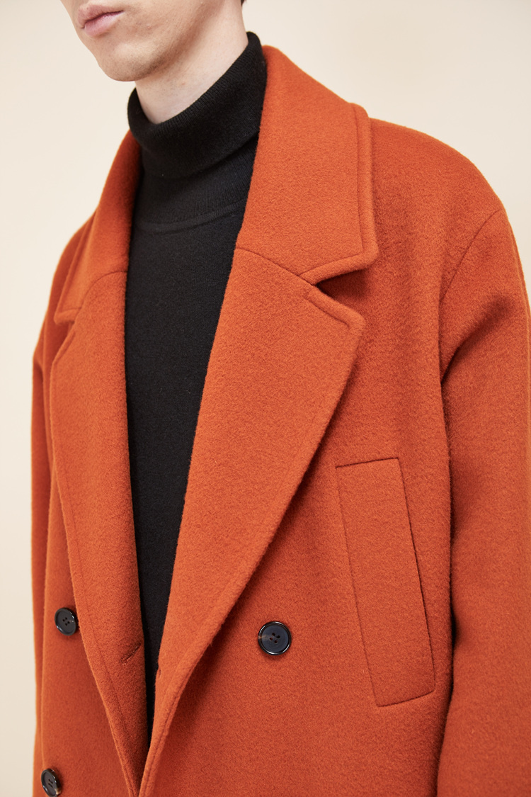 룩캐스트(LOOKAST) BROWN WOOL DOUBLE COAT(MAN)
