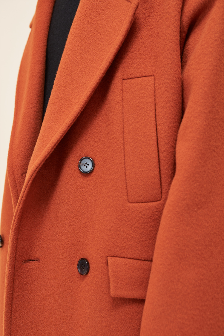 룩캐스트(LOOKAST) BROWN WOOL DOUBLE COAT(MAN)