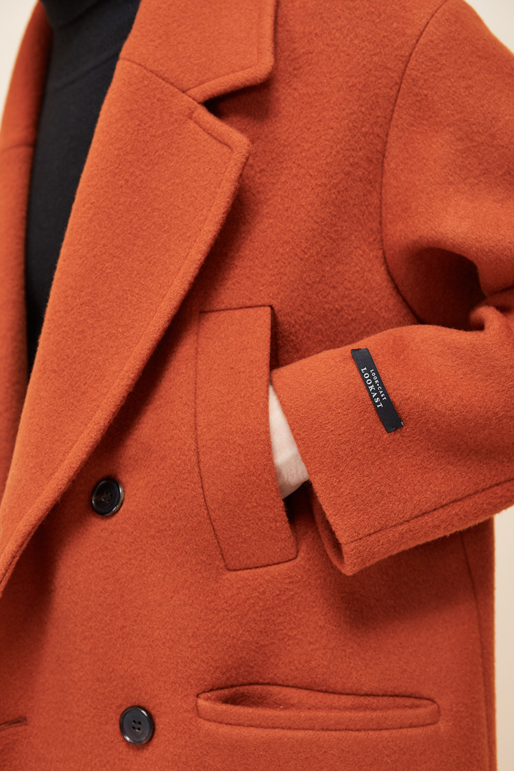 룩캐스트(LOOKAST) BROWN WOOL DOUBLE COAT(MAN)