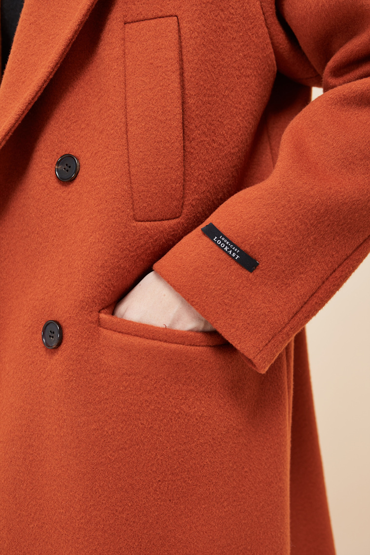 룩캐스트(LOOKAST) BROWN WOOL DOUBLE COAT(MAN)
