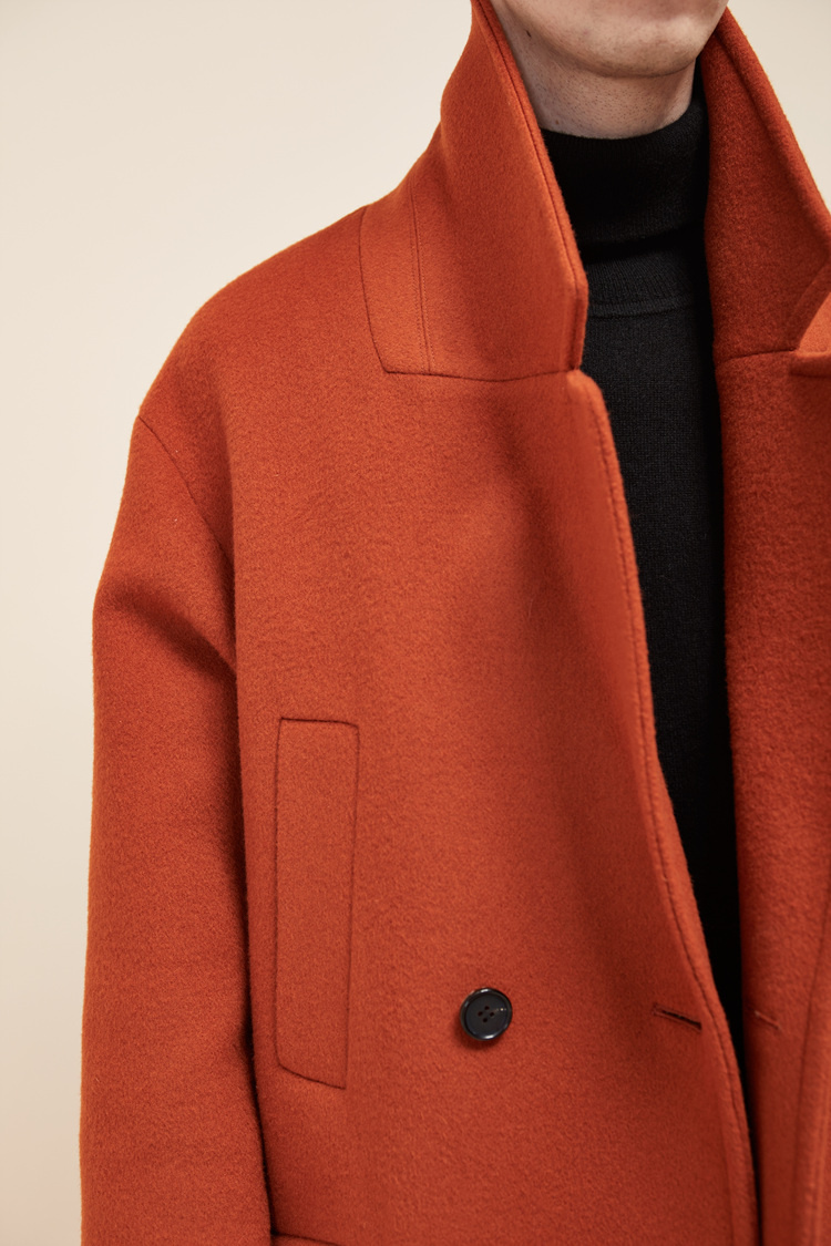 룩캐스트(LOOKAST) BROWN WOOL DOUBLE COAT(MAN)