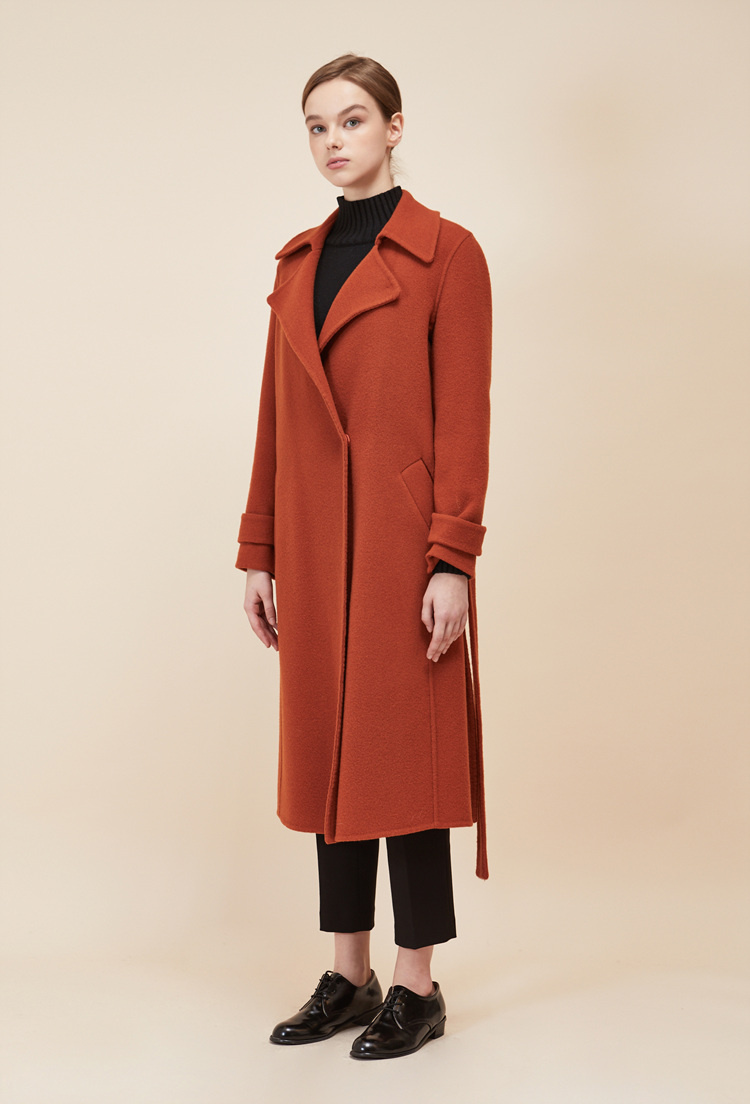 룩캐스트(LOOKAST) BROWN SLEEVE BELT HANDMADE COAT