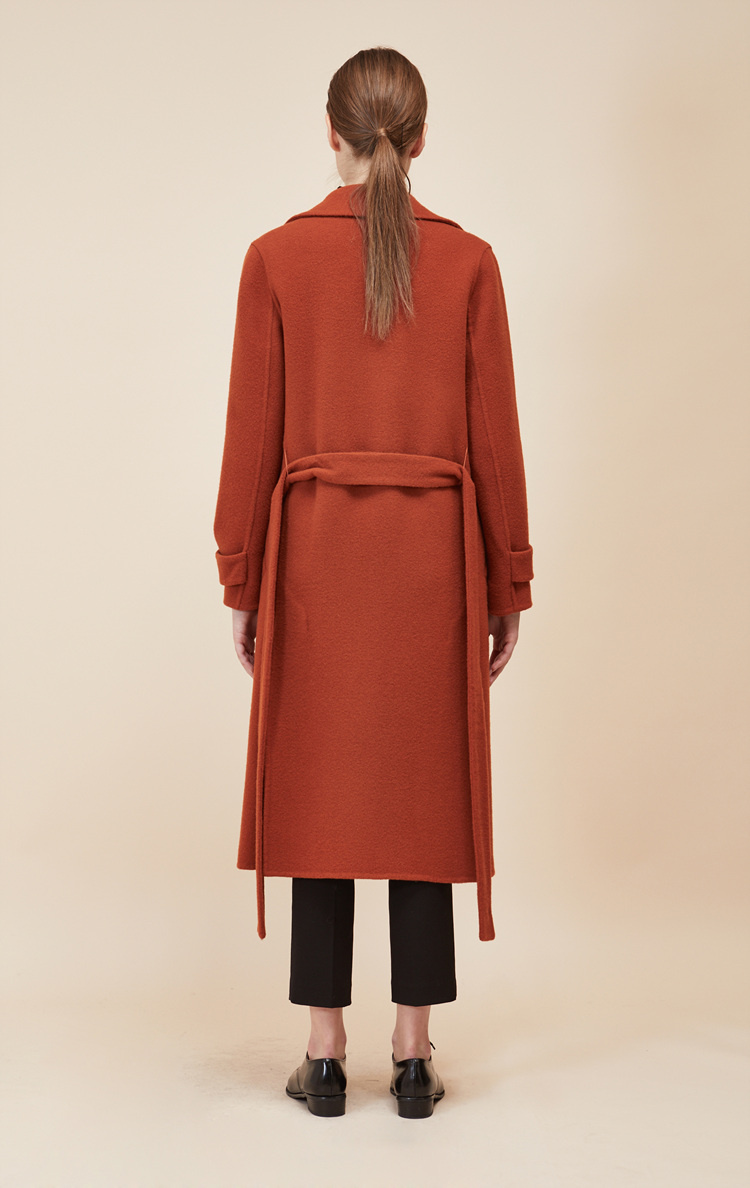 룩캐스트(LOOKAST) BROWN SLEEVE BELT HANDMADE COAT