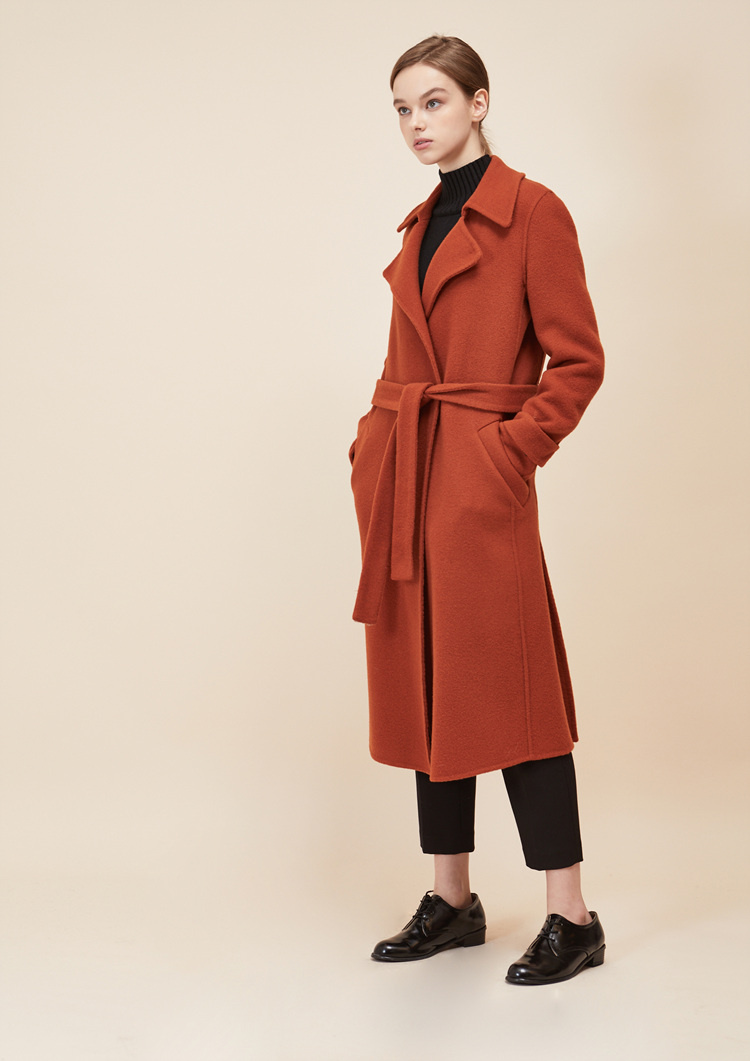 룩캐스트(LOOKAST) BROWN SLEEVE BELT HANDMADE COAT