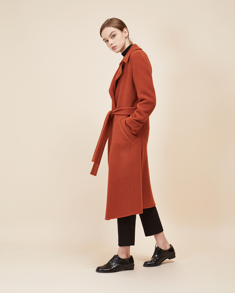 룩캐스트(LOOKAST) BROWN SLEEVE BELT HANDMADE COAT