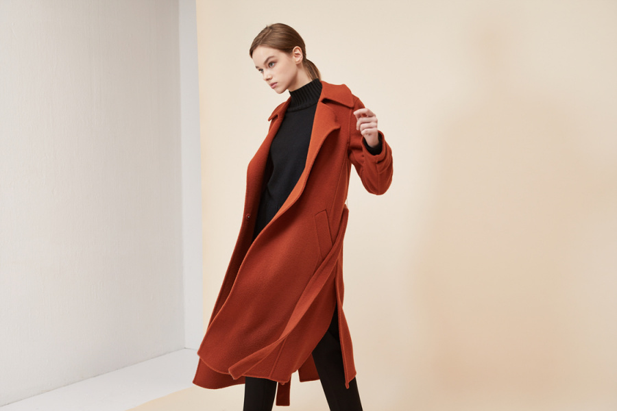 룩캐스트(LOOKAST) BROWN SLEEVE BELT HANDMADE COAT