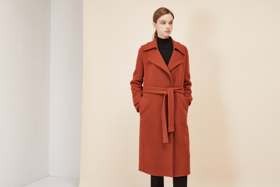 룩캐스트(LOOKAST) BROWN SLEEVE BELT HANDMADE COAT