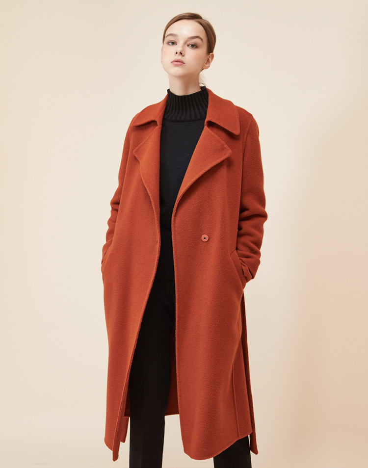 룩캐스트(LOOKAST) BROWN SLEEVE BELT HANDMADE COAT