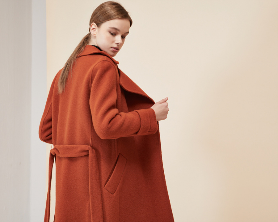 룩캐스트(LOOKAST) BROWN SLEEVE BELT HANDMADE COAT