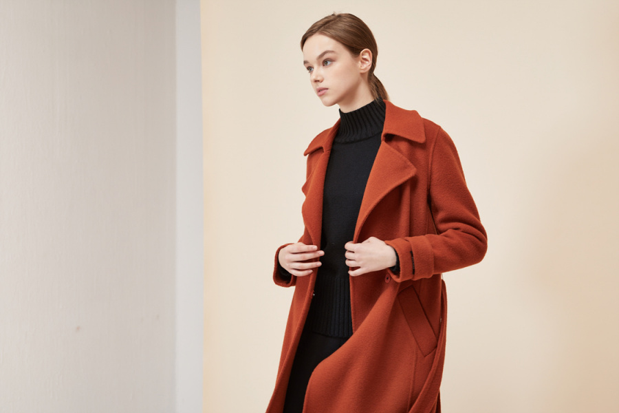 룩캐스트(LOOKAST) BROWN SLEEVE BELT HANDMADE COAT