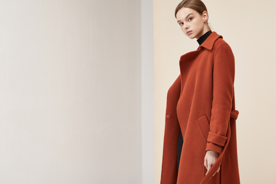 룩캐스트(LOOKAST) BROWN SLEEVE BELT HANDMADE COAT