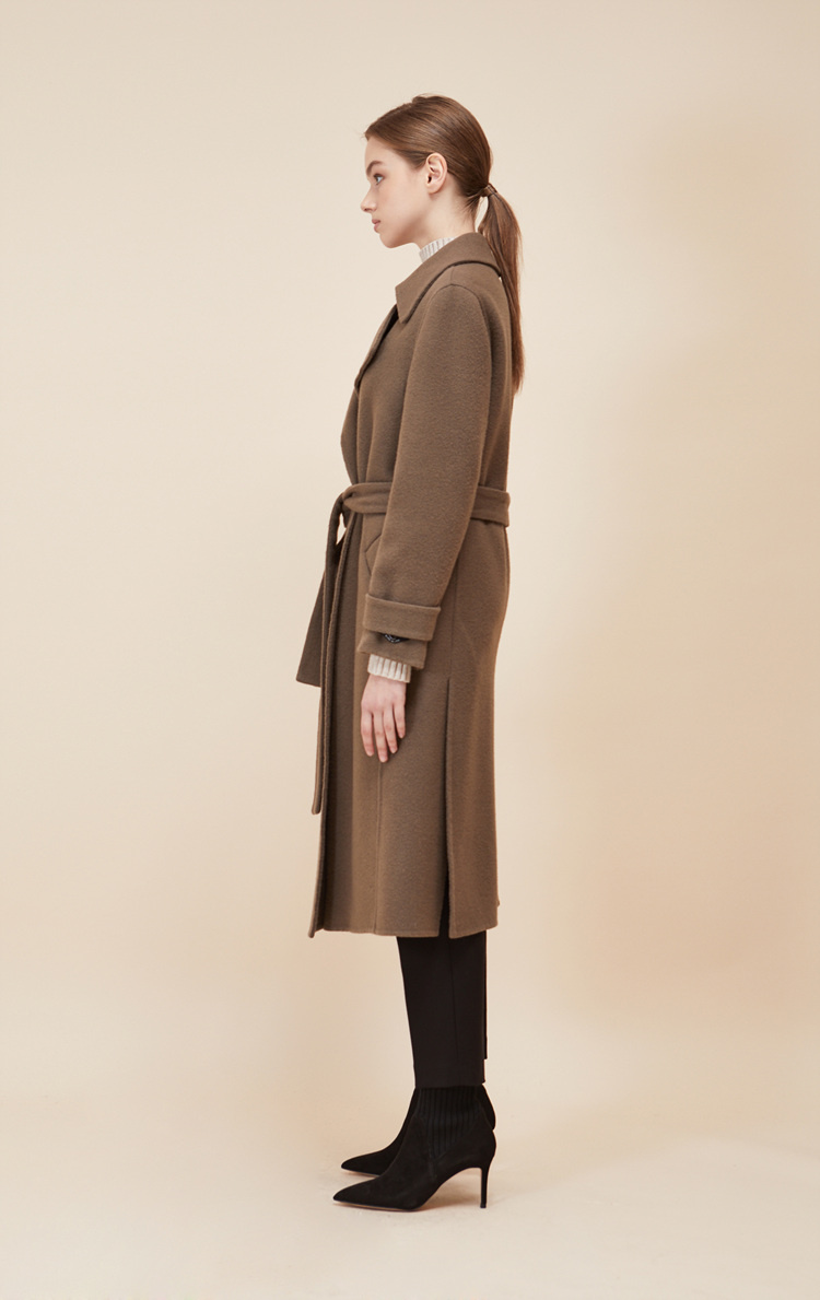 룩캐스트(LOOKAST) CACAO SLEEVE BELT HANDMADE COAT