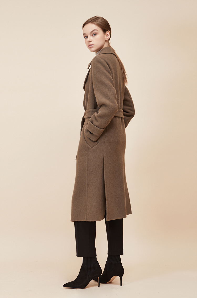 룩캐스트(LOOKAST) CACAO SLEEVE BELT HANDMADE COAT