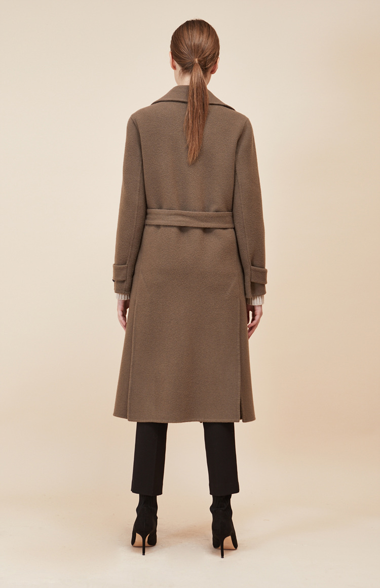 룩캐스트(LOOKAST) CACAO SLEEVE BELT HANDMADE COAT