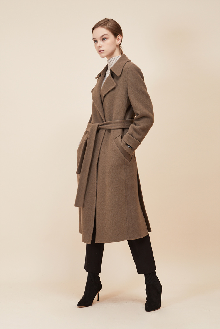 룩캐스트(LOOKAST) CACAO SLEEVE BELT HANDMADE COAT