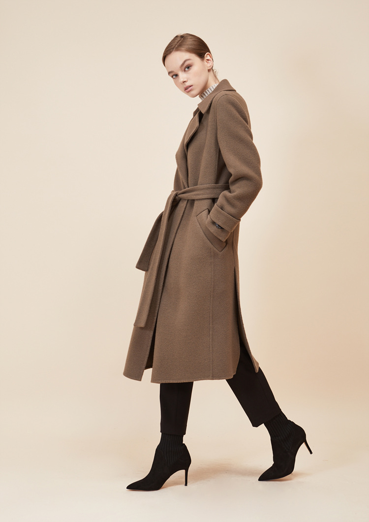 룩캐스트(LOOKAST) CACAO SLEEVE BELT HANDMADE COAT