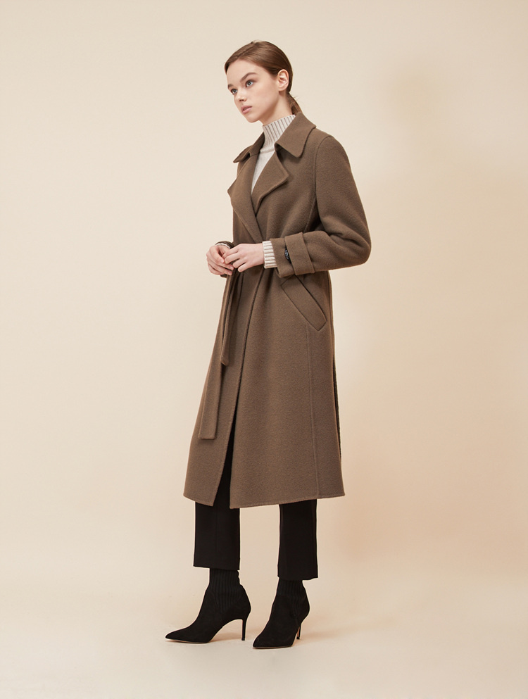 룩캐스트(LOOKAST) CACAO SLEEVE BELT HANDMADE COAT