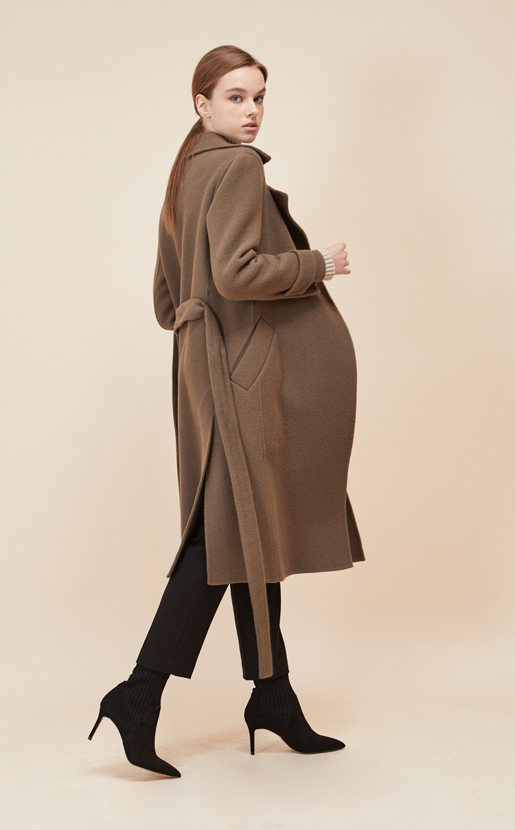 룩캐스트(LOOKAST) CACAO SLEEVE BELT HANDMADE COAT
