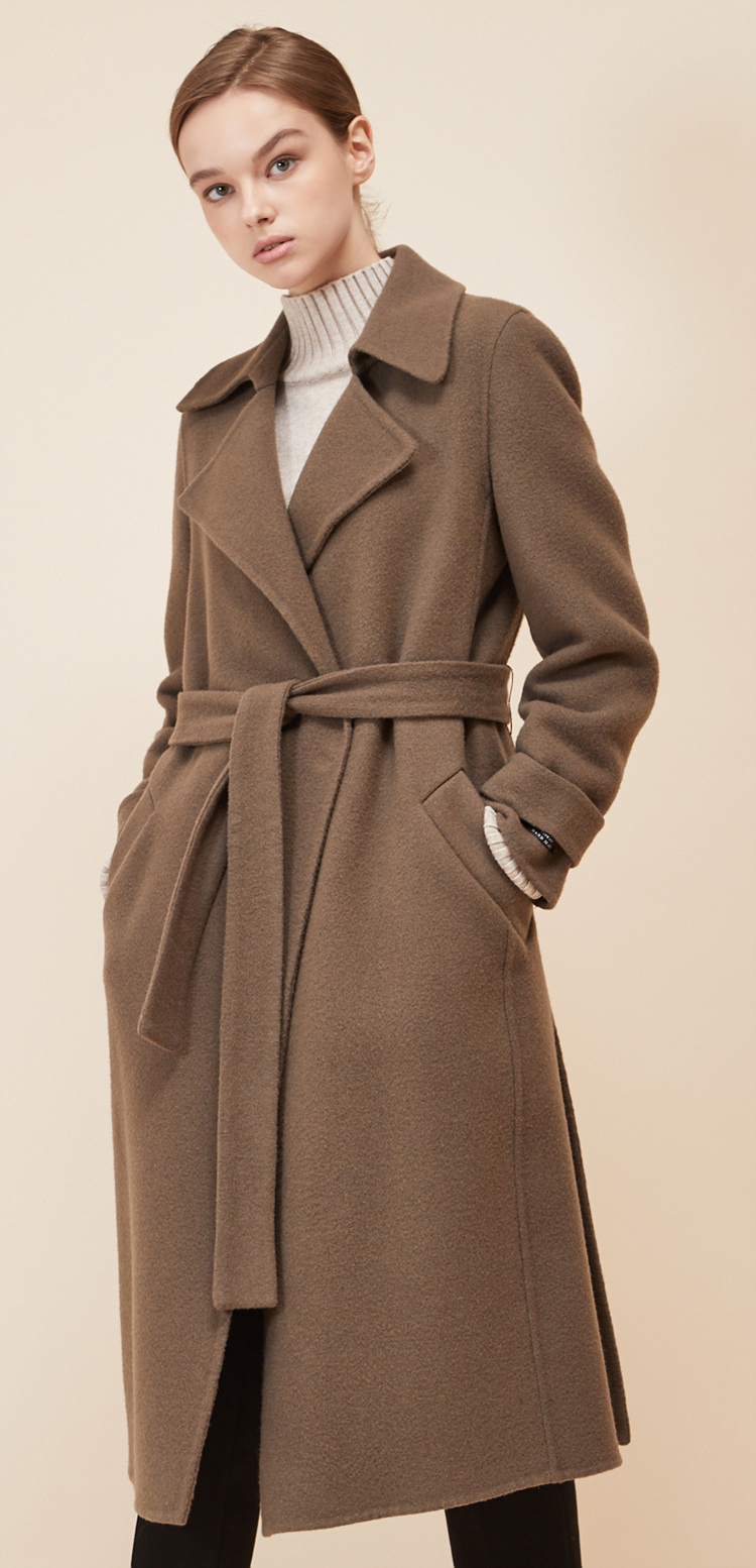 룩캐스트(LOOKAST) CACAO SLEEVE BELT HANDMADE COAT