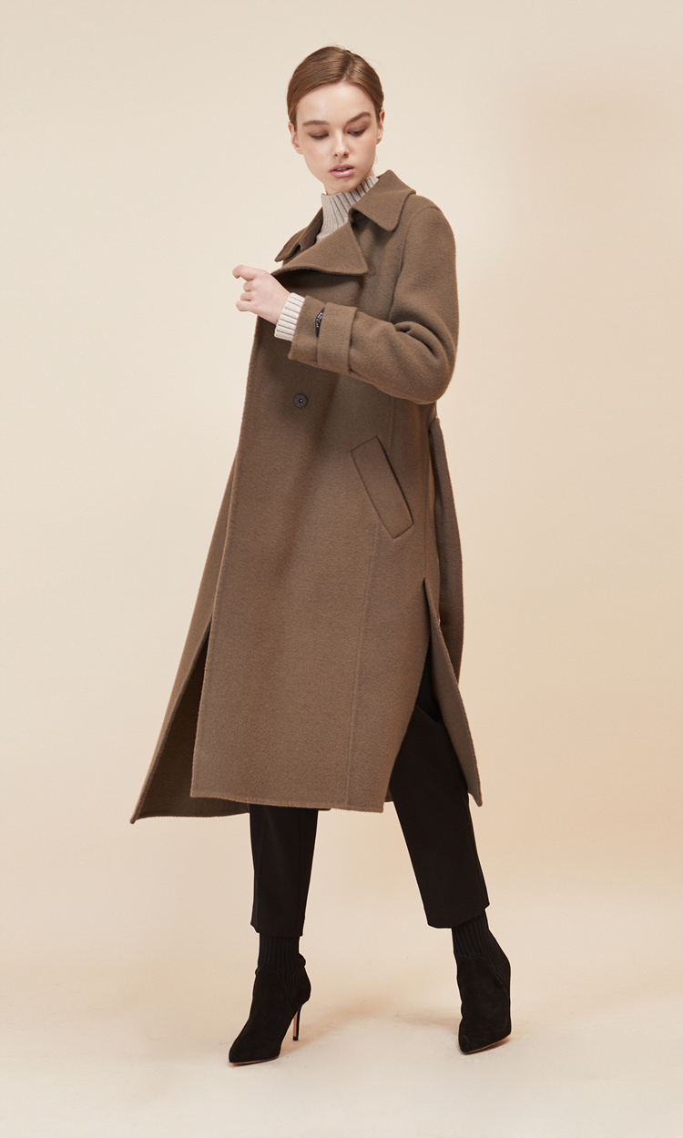 룩캐스트(LOOKAST) CACAO SLEEVE BELT HANDMADE COAT