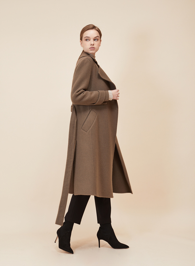 룩캐스트(LOOKAST) CACAO SLEEVE BELT HANDMADE COAT