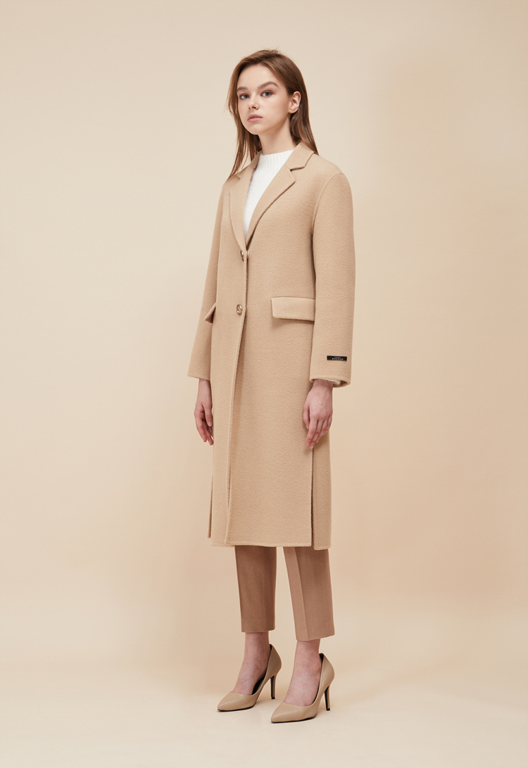 룩캐스트(LOOKAST) BEIGE HANDMADE GOLD RING COAT