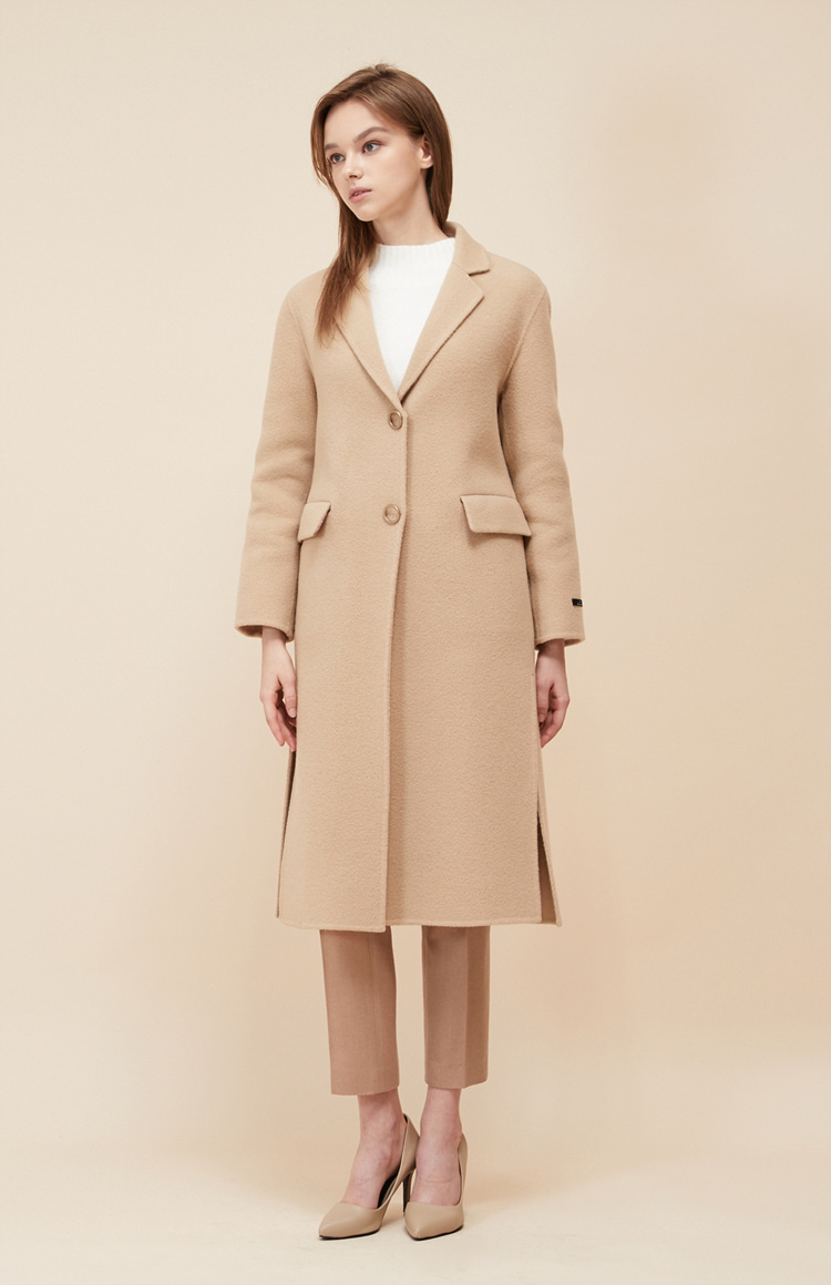 룩캐스트(LOOKAST) BEIGE HANDMADE GOLD RING COAT