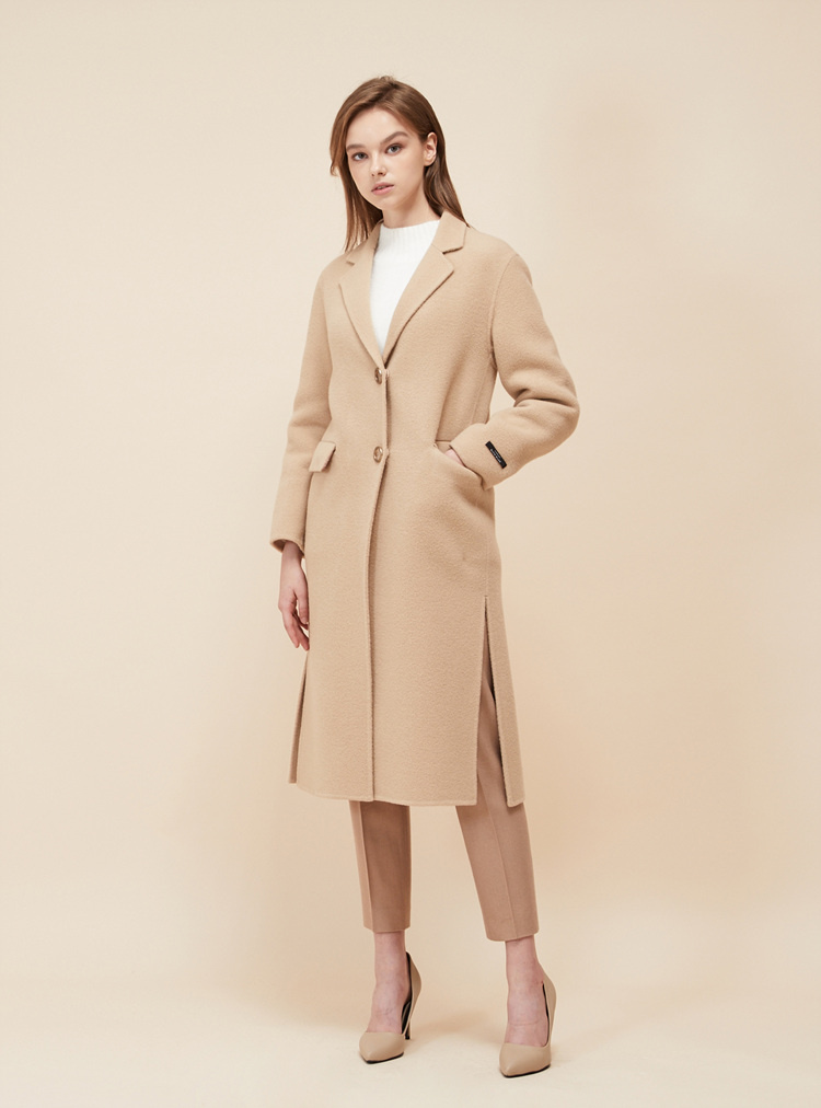 룩캐스트(LOOKAST) BEIGE HANDMADE GOLD RING COAT