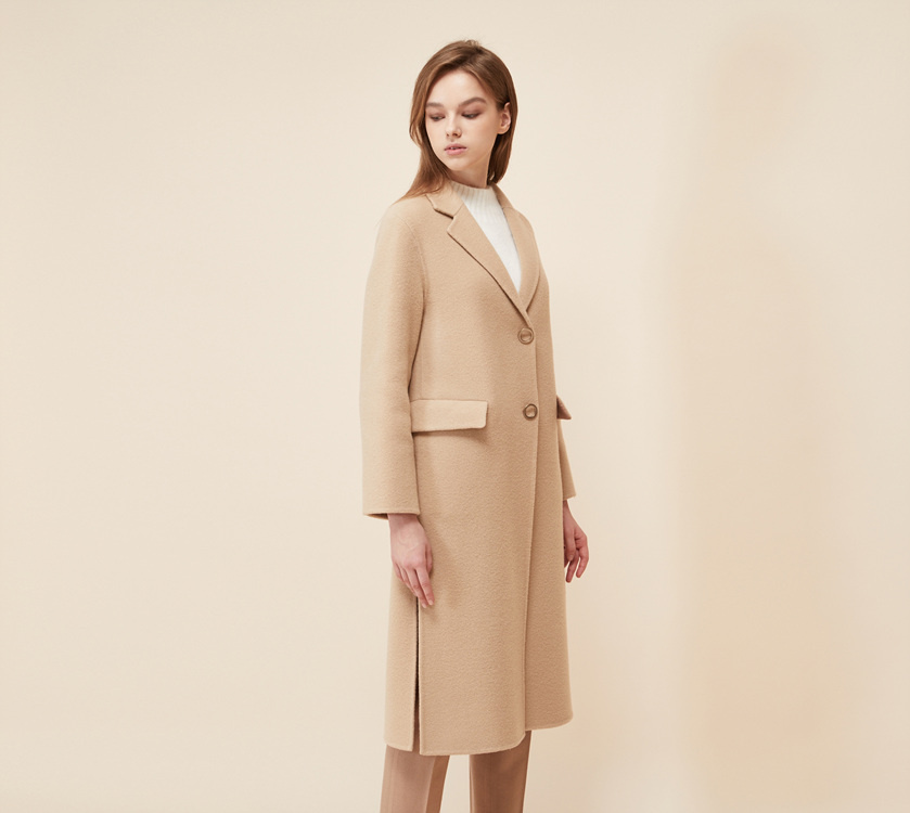룩캐스트(LOOKAST) BEIGE HANDMADE GOLD RING COAT