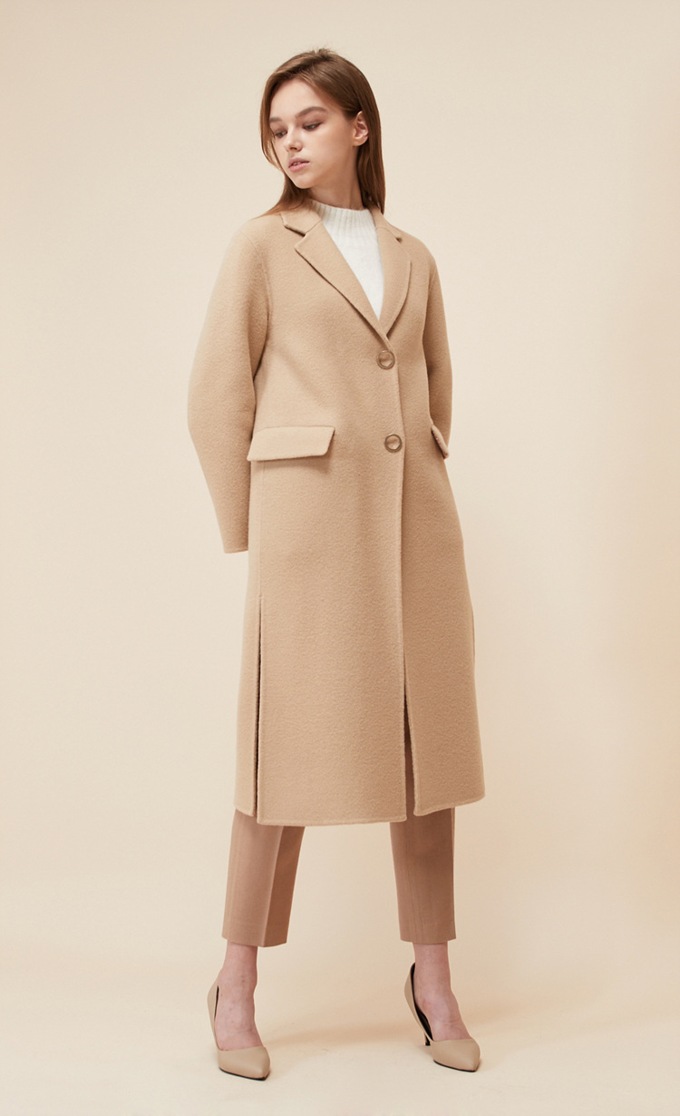 룩캐스트(LOOKAST) BEIGE HANDMADE GOLD RING COAT