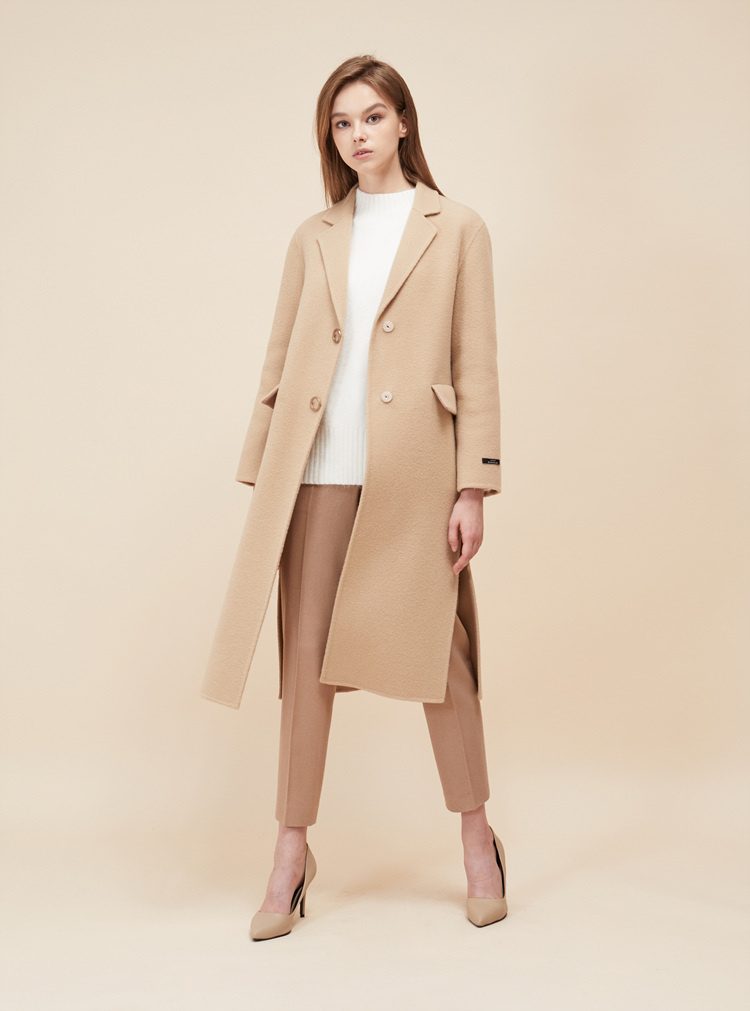 룩캐스트(LOOKAST) BEIGE HANDMADE GOLD RING COAT