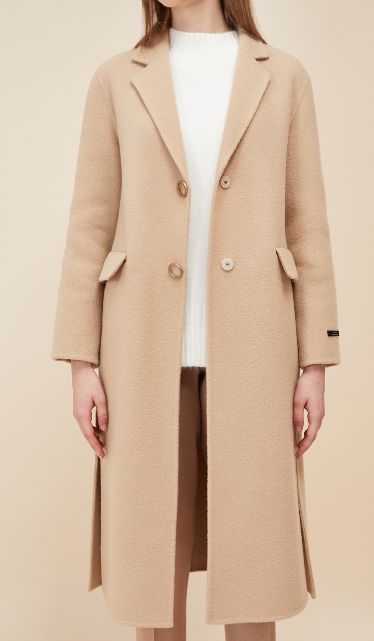 룩캐스트(LOOKAST) BEIGE HANDMADE GOLD RING COAT