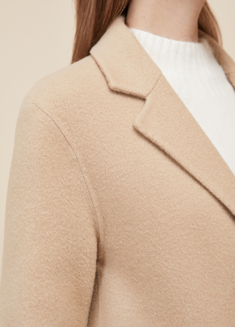 룩캐스트(LOOKAST) BEIGE HANDMADE GOLD RING COAT