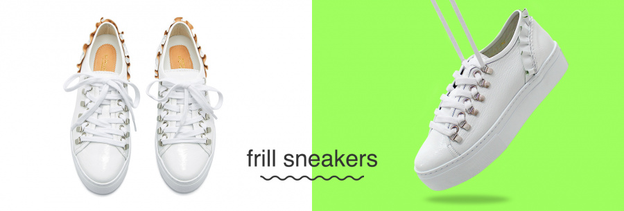 피에스메리제인(PSMARYJANE) YJ002 Frill sneakers Melon