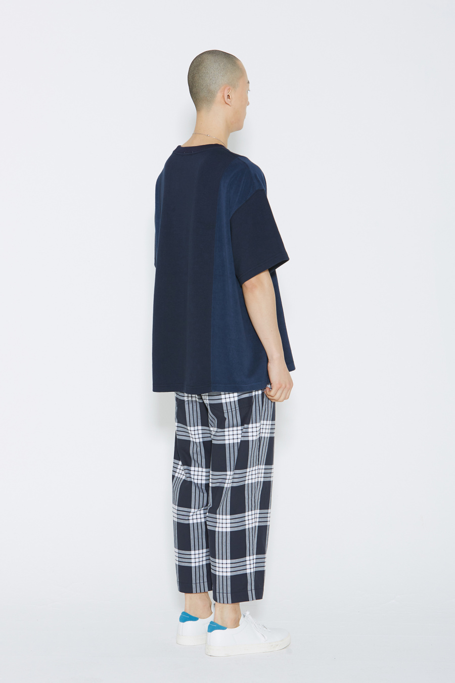 라이풀(LIFUL) MIXED TOWEL POCKET TEE navy