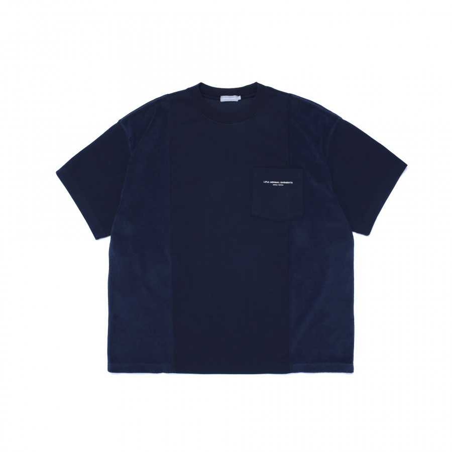 라이풀(LIFUL) MIXED TOWEL POCKET TEE navy