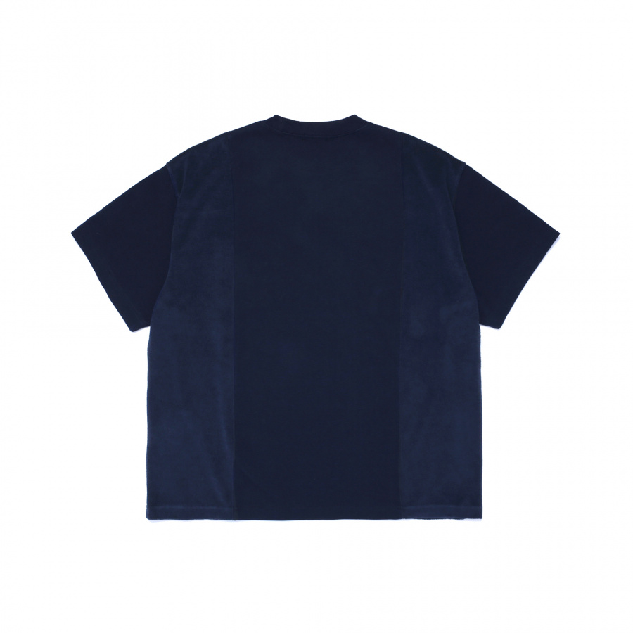 라이풀(LIFUL) MIXED TOWEL POCKET TEE navy