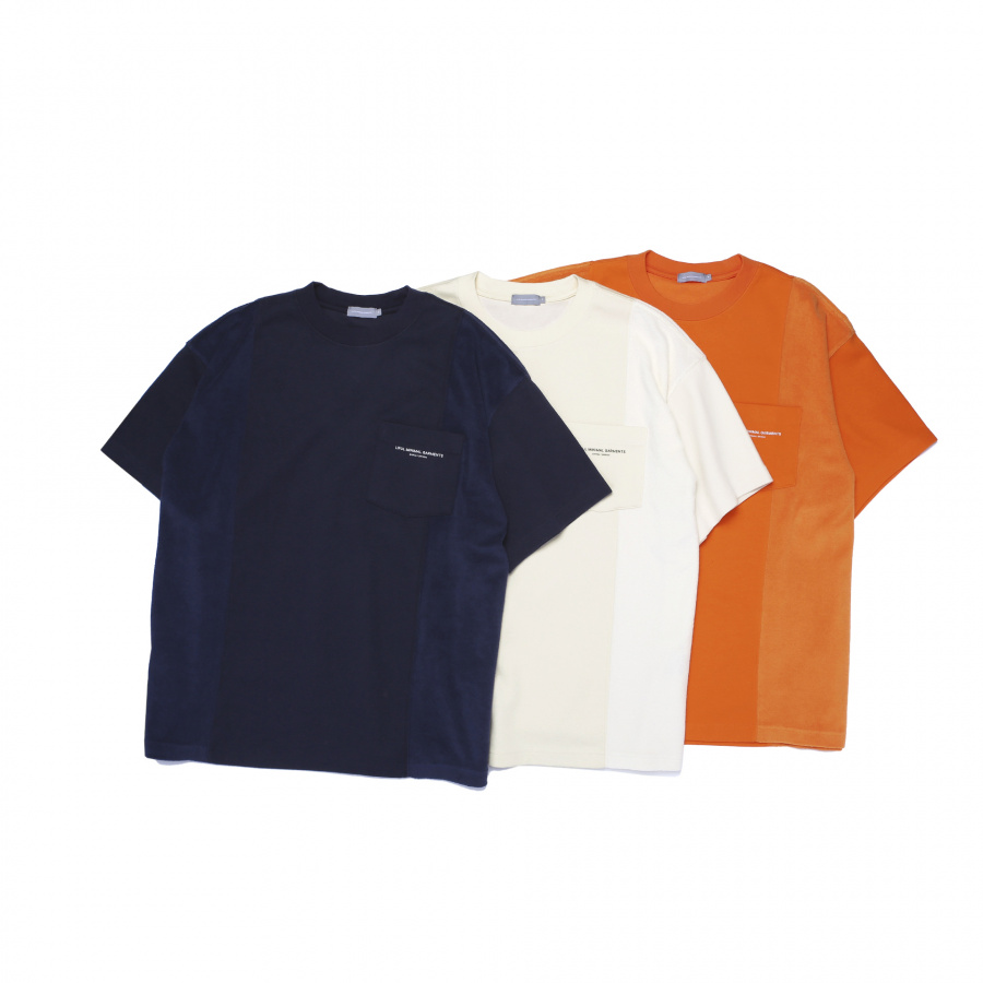 라이풀(LIFUL) MIXED TOWEL POCKET TEE navy
