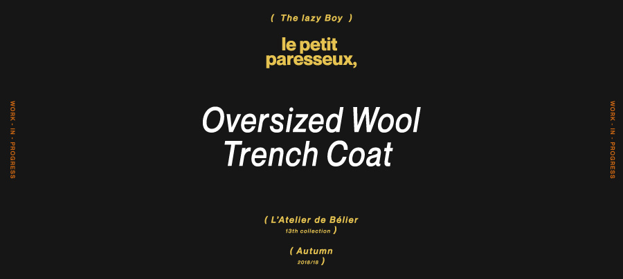 벨리에(BELIER) Oversized Wool Trench Coat / Olive