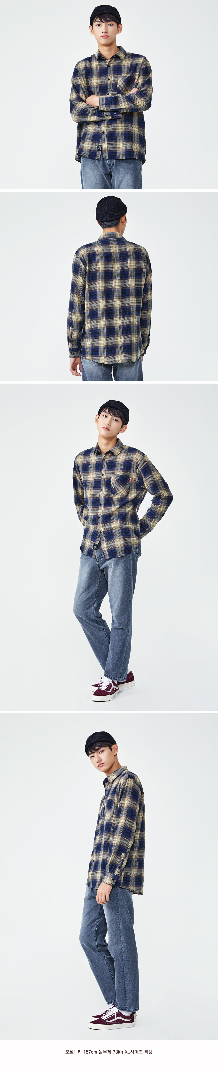 더스토리(THESTORI) 18FW 체크 셔츠 (베이지)
