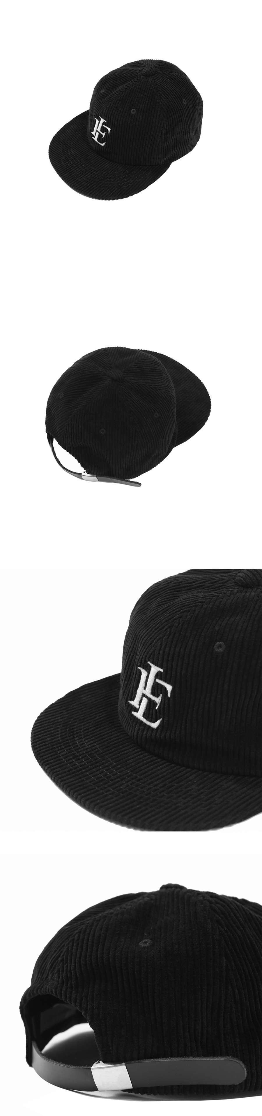 라이풀(LIFUL) 8 WALE CORDUROY CAP black
