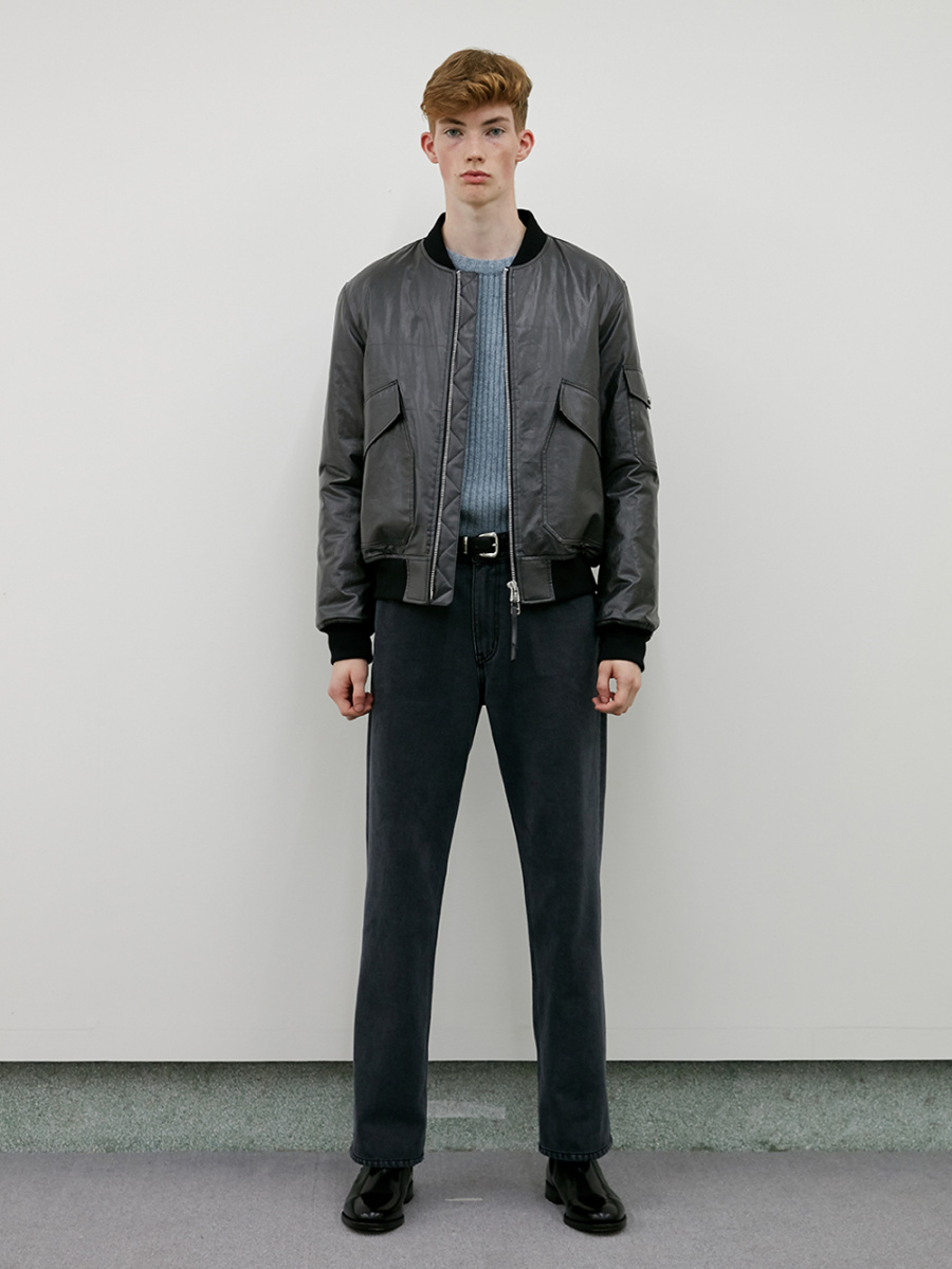 리트(LIT) FLIGHT BOMBER JACKET COATED BLACK