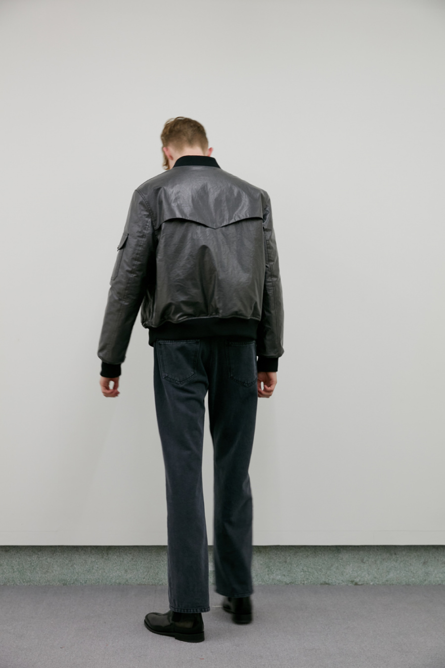 리트(LIT) FLIGHT BOMBER JACKET COATED BLACK