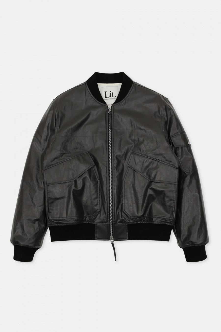 리트(LIT) FLIGHT BOMBER JACKET COATED BLACK