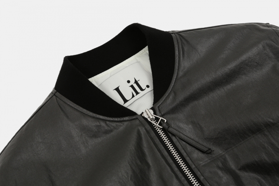 리트(LIT) FLIGHT BOMBER JACKET COATED BLACK