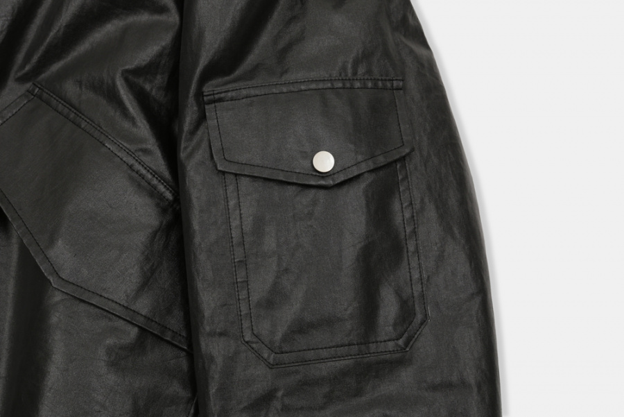 리트(LIT) FLIGHT BOMBER JACKET COATED BLACK