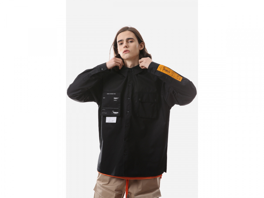 색(SAC) 2POCKET UNIT SHIRTS BLACK