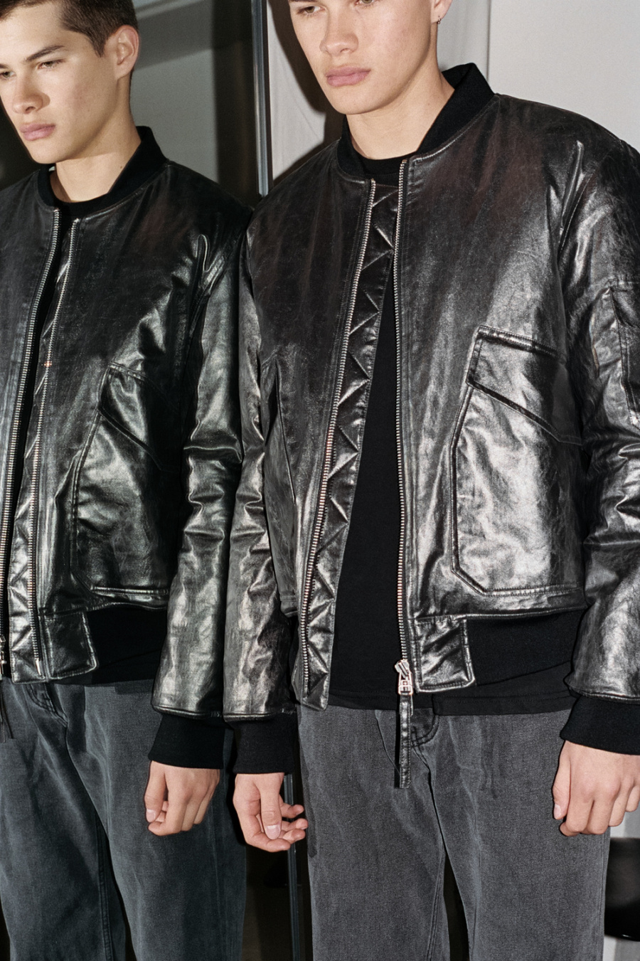 리트(LIT) FLIGHT BOMBER JACKET COATED BLACK