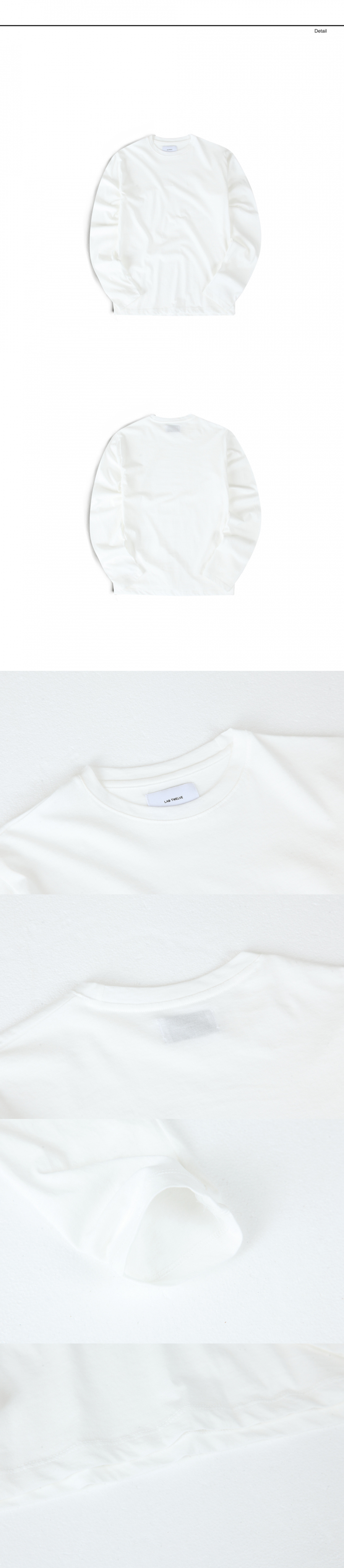 랩12(LAB12) 19S/S W 이센셜 티셔츠 (화이트)